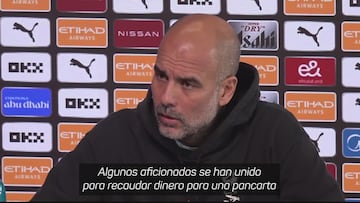 Le filtran a Guardiola que será protagonista de una pancarta en catalán: la reacción de Pep es para verla más de una vez