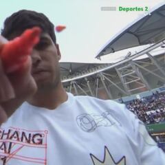 La firma de Alcaraz que mantuvo en vilo a la cancha durante 10 segundos: el final es gracioso