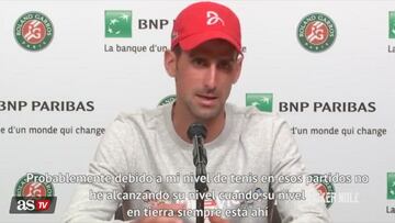 Cuando Djokovic perdió cinco partidos seguidos en tierra contra Nadal y dejó esta frase legendaria