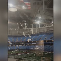 Impactante: Huracán Milton destruyó el techo del Tropicana Field en Tampa Bay