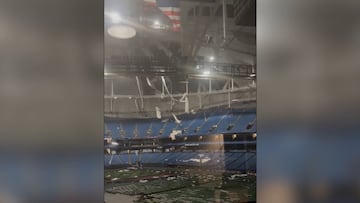 Impactante: Huracán Milton destruyó el techo del Tropicana Field en Tampa Bay