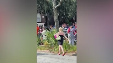 Next level of disrespect: Kamala supporter flaunts bold gesture at Trump rally in downtown Savannah