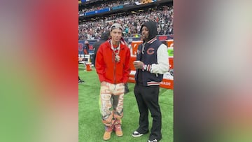 Central Cee and Lil Durk bring London vibes to the Chicago Bears vs. Jaguars showdown with Central Cee’s wild outfit