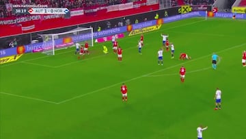 Atención al gol de Sorloth con Noruega: ¿dónde va el portero?