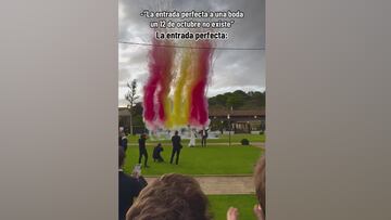 Se casan un 12 de octubre y la entrada no puede ser más espectacular: tienen que verlo