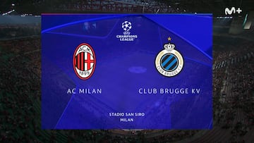 Resumen y goles del Milan vs Brujas, fase de grupos de la Champions League