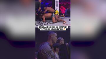 La viral reacción de Cristiano al brutal KO de Francis Ngannou en Riad: tienen que verlo