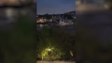 Espeluznante: se viene abajo en segundos un puente en Valencia por la fuerza del agua