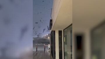 ¡Un tornado en Valencia por la Dana! Impresionante cómo vuelan las cosas por el aire