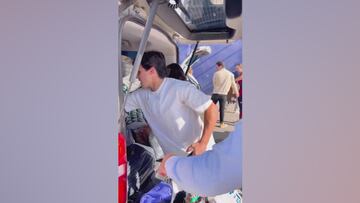 Caufriez, Thierry y Jesús Vázquez participan en la recogida de alimentos