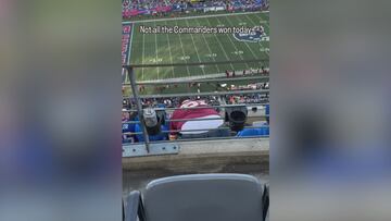 Commander’s fan takes tumble: celebration turns into a stumble at Giants game