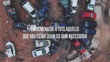 Pelos de punta: el bestial vídeo del Levante antes del primer partido profesional en Valencia por la DANA