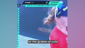 Mofas en las redes por esta conversación entre una triatleta y un cámara: es la escena surrealista de la semana