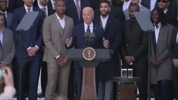 Biden’s viral gaffe at White House mistakenly names wrong NBA team during ceremony