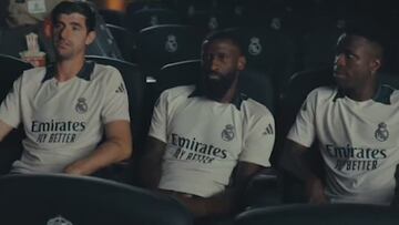 Courtois y Vinicius bromean con Rudiger con sus hijos en el ajo: es top
