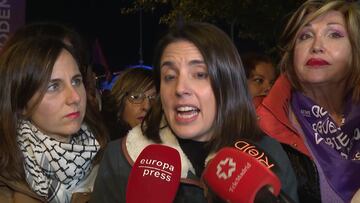 La crítica de Irene Montero a Iñigo Errejón en la marcha del 25N