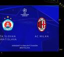 Resumen y goles del Slovan Bratislava vs Milan, jornada 5 de la Champions League
