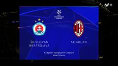 Resumen y goles del Slovan Bratislava vs Milan, jornada 5 de la Champions League