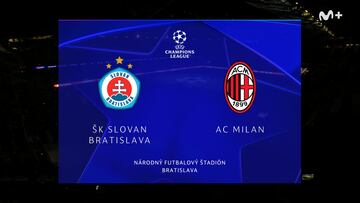 Resumen y goles del Slovan Bratislava vs Milan, jornada 5 de la Champions League