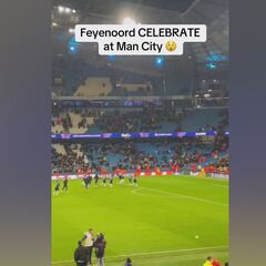 Feyenoord’s epic 3-3 comeback at Etihad: players and fans erupt after stunning late equalizer against Man City