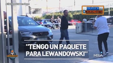 La surrealista imagen en el parking del Barça con un repartidor: es el momento cómico del mes