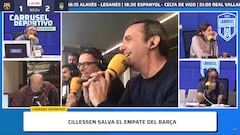 La indignación de Iturralde por el descuento del Barcelona 1 - Las Palmas 2 en Carrusel
