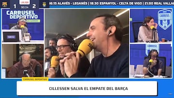 La indignaci車n de Iturralde por el descuento del Barcelona 1 - Las Palmas 2 en Carrusel