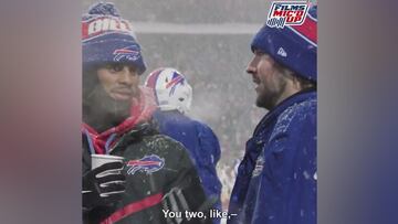 Josh Allen’s shocking reaction on the bench after Cooper’s wild flip leads to stunning TD