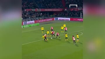 Es candidato al gol del año: lo que ha hecho Santi Giménez con el Feyenoord es una obra de arte