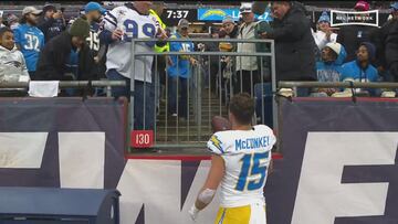 Ladd McConkey honors auntie with touching tribute after second TD against Patriots
