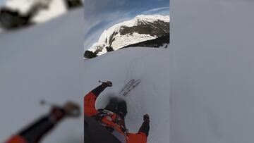 El momento en el que Jorge Fernández se fractura las costillas esquiando