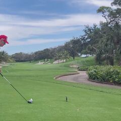 Donald Trump’s stunning drive swing power shines in golf round with JD Vance
