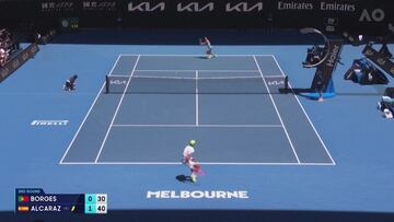 Resumen y mejores puntos del Carlos Alcaraz vs Nuno Borges del Open de Australia