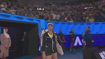 Es la historia de este AO: escuchen como recibieron a Collins en la Rod Laver