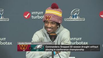 Jayden Daniels ignites team spirit with a rousing speech ahead of the NFC final