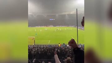 Así le cantó la afición del Feyenoord a Giménez tras el doblete contra el Bayern
