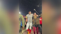 Taylor Swift joins Travis Kelce on field for sweet celebration as Chiefs punch ticket to Super Bowl!