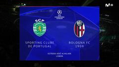 Resumen y goles del Sporting vs Bologna, fase de grupos de la Champions League