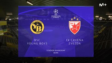 Resumen y goles del Young Boys vs Estrella Roja, fase liga de la Champions League
