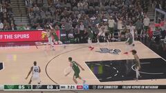 Antetokounmpo delante, 4′' en el crono y el balón en el centro de la cancha: lo de Wembanyama fue de no creer