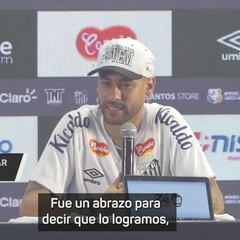 Neymar rompe a llorar en plena rueda de prensa en su vuelta al Santos