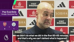 Guardiola explains how City lost their way in 5-1 defeat to Arsenal