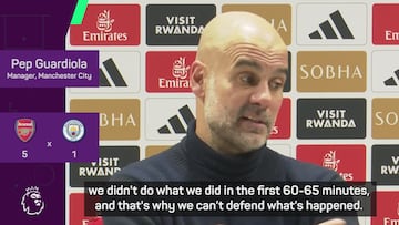 Guardiola explains how City lost their way in 5-1 defeat to Arsenal