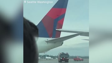 Watch as Japan Airlines jet collides with parked Delta aircraft in Seattle