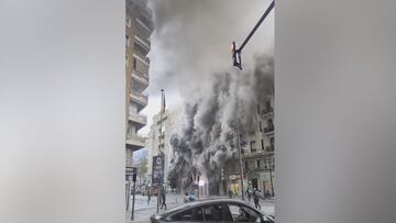 Brutal incendio en un bingo de Valencia: las imágenes asustan