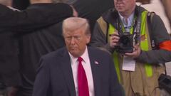 Trump takes the field at Super Bowl, crowd erupts in historic moment