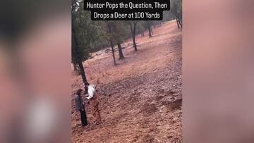 Un cazador pide matrimonio a su novia en el monte y aparece un ciervo: lo que ocurre ya es viral