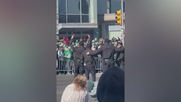 Philly Police bring the energy with ‘Tush Push’ at Eagles Super Bowl Parade