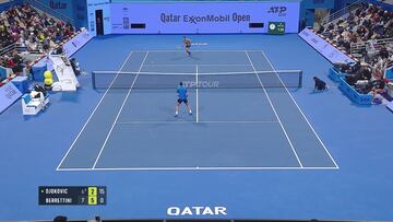 Berrettini se exhibió ante Djokovic y dejó auténticas locuras como esta: el puntazo que aplaudió Novak