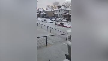 54-inch pipe burst floods southwest Detroit, freezing streets and cars in icy waters